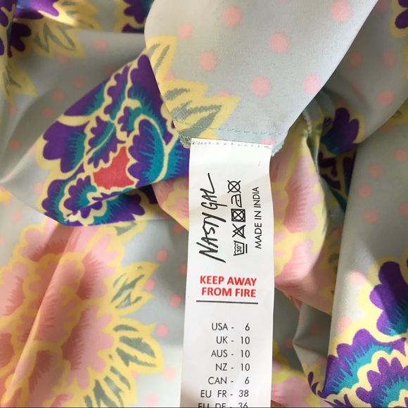 NWT RARE Nasty Gal Flower of Love Gorgeous Floral Kimono Duster Kaftan Pink Boho - Picture 13 of 14